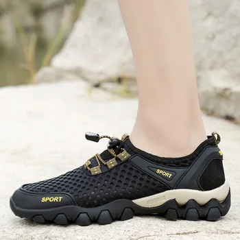 גברים נעלי נעלי הליכה רך הבלעדי הרים 2023 הקיץ NewOutdoor משקל רשת נעלי גברים לנשימה רשת נעלי