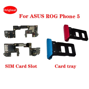 המקורי עבור ASUS רוג ' טלפון 5 ROG5 ZS673ks SIM מגש הקורא חריץ כרטיס המיקרופון אות יציאת אוזניות לוח חלק חלופי