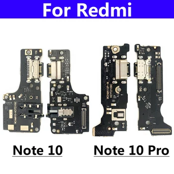 חדש USB טעינת Dock תקע שקע יציאת מחבר עבור Xiaomi Redmi Note 10 Pro 5G 10 מיקרופון מיקרופון מודול החלפת חלקים