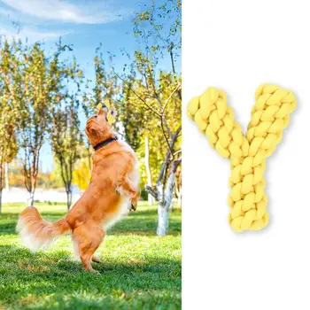 כלב צעצוע עמיד Y בצורת כלב צעצוע לקידום בריאות לעיסה הפחתת ונדליזם על בקיעת שיניים כלבים גדולים, כלבים חיות מחמד צעצוע