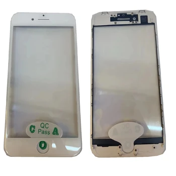 העליון 10pcs הקש קר 3 ב-1 LCD מול מסך זכוכית עם מסגרת אוקה דבק עבור iphone 8 7 6 6s plus 5 5s תיקון XR