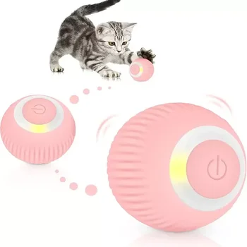 כוח המשיכה חכם כדור מתגלגל בקיעת שיניים חשמלי & ביס עמיד לעזרה עצמית להקלה אוטומטיים לחתול צעצועים