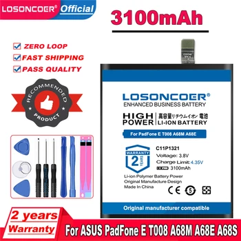 LOSONCOER העליון מותג 100% חדש C11P1321 3100mAh טלפון נייד סוללה עבור Asus A68M PadFone E T008 A68E A68S