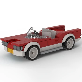 132PCS MOC מהירות אלופי אדום עם גג נפתח ספורט מודל אבני הבניין טכנולוגיה לבנים DIY הרכבה יצירתי ילדים צעצוע מתנות