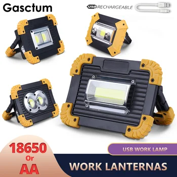 500W LED נייד הזרקורים 10000LM סופר מבריק העבודה האור חירום Lampe נטענת USB חיצונית קמפינג מנורה by18650 AA