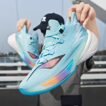 2023 הכדורסל החדש מגפי גבר אופנה נעלי כדורסל הלם Absorbant גבוהה נעלי התעמלות לנשימה חיצוני נעלי ספורט