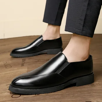 גברים מזדמנים עור רך נעליים שחור דירות נהיגה נעלי מוקסינים עסקי עור לגברים נעלי הקיץ להחליק על נעליים קלות לנשימה