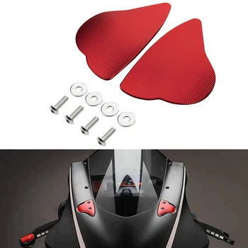 אופנוע מראה כיסוי חור הפקק דקורטיביים כובע מראה Eliminators על YZFR6 YZF R6 2017-2021(אדום)