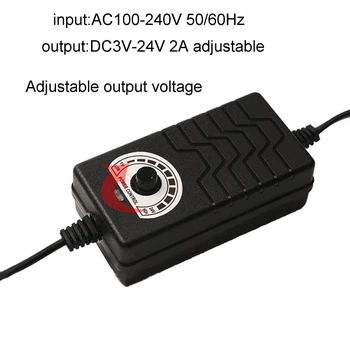 מתכוונן AC 100-240V 3-24V 2A מיתוג האוניברסלי מתאם מתח מוסדר אספקת החשמל LED רצועת אור K1KF