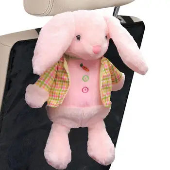 ארנב קופסת הטישיו תחת חמוד קטיפה נשלף מפית תיבות נייד תלוי רקמת נרתיק חיה קישוט רכב בבית