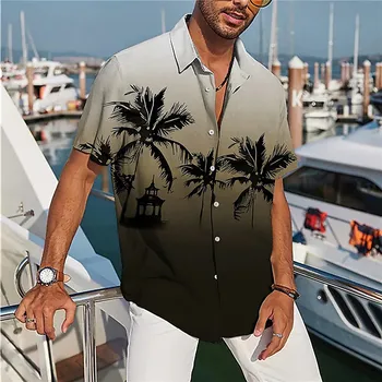 גברים חולצות פרחוניות הכפתור למטה טרופי חג החוף חולצות לכל היותר גיאומטריות אמנות 3d הדפסה דיגיטלית