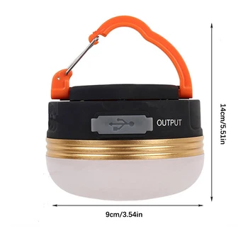 3W LED פנס קמפינג נטענת USB תלוי אוהלים מנורת לילה ריצה רכיבה דיג