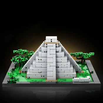 Gobricks MOC המצרי אדריכלות המאיה הפירמידה בניית מודל בלוק להגדיר עיר אבן בניית אתרים ציון דרך חינוך לבנים צעצוע