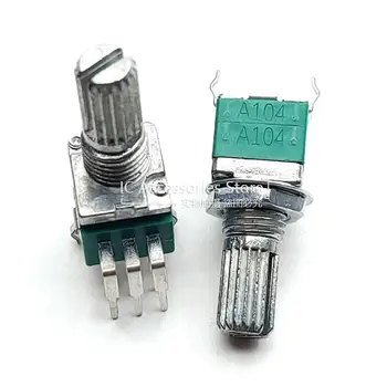 3PCS RK097G 097 סוג 6 Pin דיוק גבוהה אנכי כפול כפופות רגל פוטנציומטר A10K A103 A20K A203 A50K A503 A100K A104 15MM