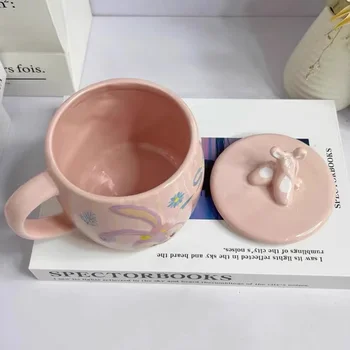 Kawaii דיסני אנימה Stellalou צעצועי פעולה איור קרמיקה טרופי להתמודד עם ספל חמוד משק ארוחת בוקר קיבולת מים כוס מתנה